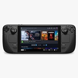 Valve Steam Deck 512Gb Handheld Video Gaming Computer Console - Fastest Storage, Premium Anti-Glare Glass, With Exclusive Carrying Case, Steam Community Profile Bundle, And Virtual Keyboard Theme