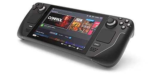 Valve Steam Deck 512Gb Handheld Video Gaming Computer Console - Fastest Storage, Premium Anti-Glare Glass, With Exclusive Carrying Case, Steam Community Profile Bundle, And Virtual Keyboard Theme