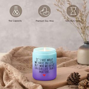 GSPY Scented Candles - Friends Candle, Friendship Gifts - Thank You Candle, Mothers Day, Thinking of You Gift, Miss You Gifts for Women, Friends, Mom, Family, Bridesmaid - Positive Messages, Send Love