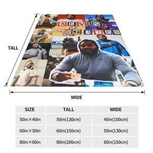 Marcusays Best American Rapper Ke-vin Singer Ga-TES Throw Blanket, Plush Microfiber Blankets and Throws for All Seasons, Lightweight Air Condition Blanket 40"x50"