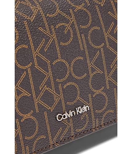 Calvin Klein Valentina Wallet On A String Brown/Khaki/White One Size