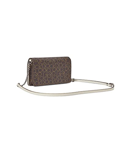 Calvin Klein Valentina Wallet On A String Brown/Khaki/White One Size