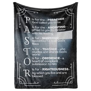 innobeta pastor appreciation gifts for men, throw blanket, presents for christmas, pastor appreciation day, birthday, father’s day – 50″ x 65″ – cross