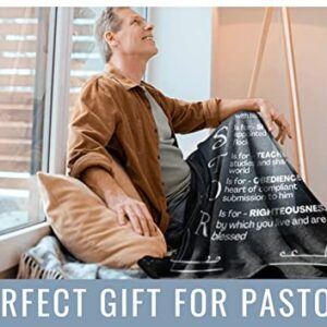 InnoBeta Pastor Appreciation Gifts for Men, Throw Blanket, Presents for Christmas, Pastor Appreciation Day, Birthday, Father's Day - 50" x 65" - Cross