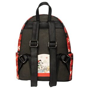 Loungefly Disney Holiday Mickey and Minnie Mouse Double Strap Shoulder Bag Purse - Entertainment Earth Exclusive