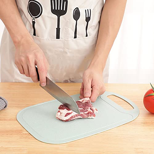 MMOOCO Chopping Board, Kitchen Chopping Handle Tool Household Wooden Chopping Board Meat Deli Square Cooking Baking Vegetables Meat (Color : Green)