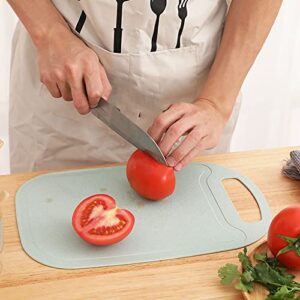 MMOOCO Chopping Board, Kitchen Chopping Handle Tool Household Wooden Chopping Board Meat Deli Square Cooking Baking Vegetables Meat (Color : Green)