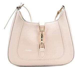 sowyig ladies fashion shoulder bags for women handbag crossbody bag underarm pu leather wallet tote (white)