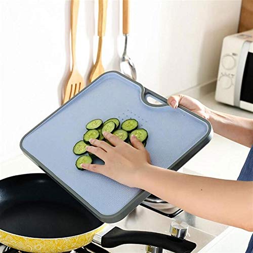 MMOOCO Chopping Board, Kitchen Cutting Board, Cut Fruits, Thickened Plastic Rectangular Food Cutting Board, Oil-Free, Durable Kitchen Tools (Color : Green)