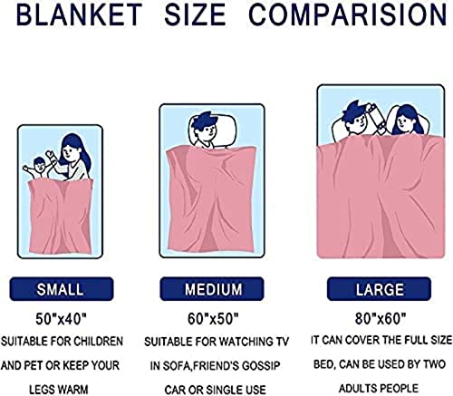 Throw Blankets Soft Flannel Blanket Warm Anti-Pilling Bedding Travel Blankets Sofa Bed Air Conditioning Blanket Gifts 50"x40"