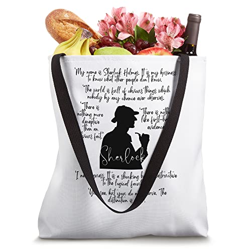 Sherlock Holmes & Quotes Tote Bag