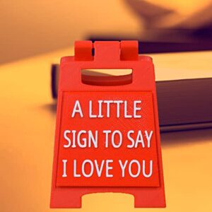 GVMW A Little Sign to Say I Love You,Love Themed Mini Sign Ornaments,Romantic Love Language Sign Plaquefor Home Desk Decorative