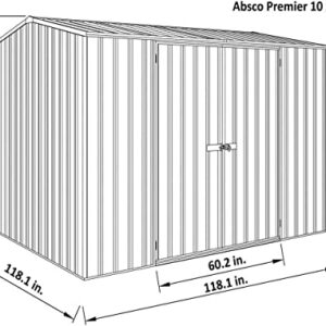 Outdoor Storage Shed, Storage Shed and Tool Shed Storage Sheds 10 x 10 ft. Galvanized Steel & Metal Storage Shed