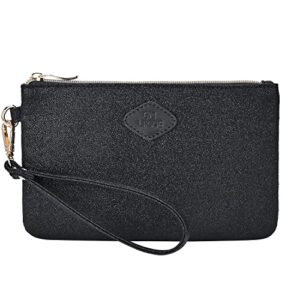 wristlet purse for women, clutch purse beach bag for summer (black)…