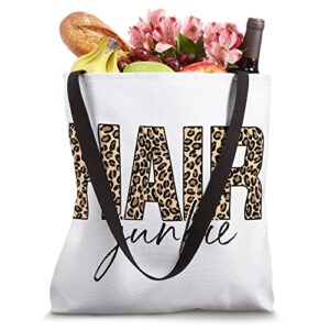 Hair Junkie Leopard Hair Hairdresser Hairstylist Tote Bag