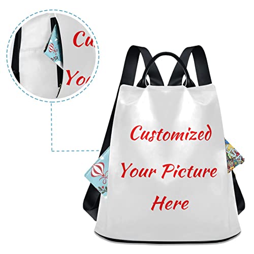 SUABO Custom Backpack Purse for Women, Anti Theft Personalized Photo Shoulder Bag Fashion Ladies Travel Bags