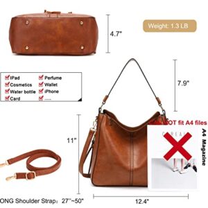 Shaelyka Medium Brown Shoulder bag for Women, Ladies Medium Hobo bag Purse Faux Leather