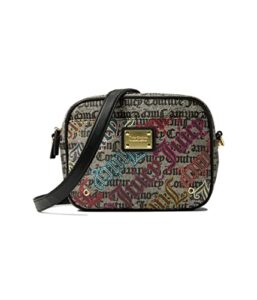juicy couture double the love camera crossbody black beige multi one size