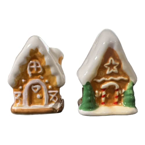 Hidd_ntr_asur_s Stoneware Mini gingerbread house Salt and Pepper Shaker set