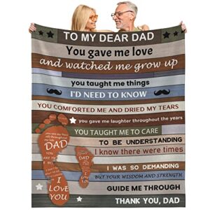 gifts for dad, dad birthday gift, to my dad blanket gifts from daughter son, christmas fathers day birthday gifts for dad, unique gifts for dad who wants nothing, best dad gifts, 60″x80″