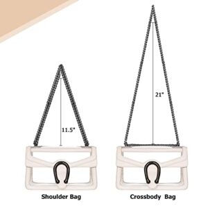 Joryin Clear Bag for Women Clear Bags Stadium Approved Clear Purse Shoulder Bag Crossbody Bag Fashion Small Handbag Clutch Bag Transparent Bag Black Cream