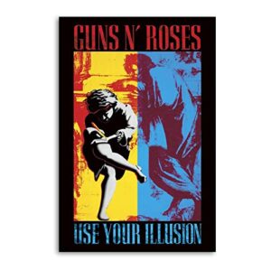 guns n roses use your illusion canvas art poster and wall art picture print modern family bedroom decor posters 08x12inch(20x30cm)