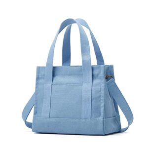 women canvas tote bag classic small square crossbody bag satchel shoulder bag hobo bag for work school travel