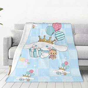 anime blankets throws soft cozy flannel lightweight and comfortable bedroom living room sofa bed blankets for adults kids 6-50″x40″