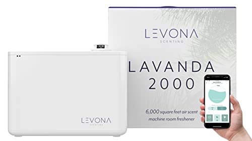 Levona Scent Lavanda: 6000 SQFT HVAC Diffuser Waterless Diffuser Scent Air Machine for Office, Hotel & Home Scent Diffuser - Fragrance HVAC Scent Diffuser + Remote Control App (Scent Sold Separately)