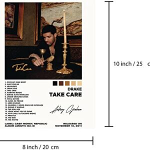 INGVY Take Care Album Cover Poster Family Decorative Painting Wall Art Canvas Posters Hanging Poster Gifts 8x12inch(20x25cm)