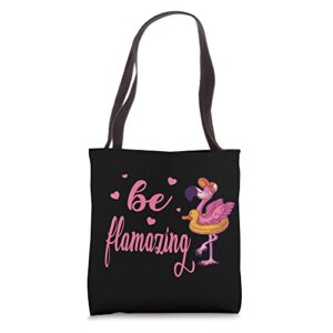 be flamazing for a flamingo lovers tote bag