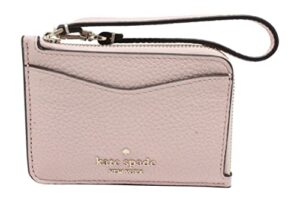 kate spade new york leila leather card holder wristlet rose smoke