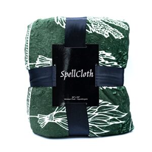 SpellCloth - Green Witch Blanket, Perfect for Witchy Gifts, Witchy Room Decor, Wiccan Decor, and Witch Stuff Like Witch Bedding, Witch Throw, and Tapestry for Bedroom