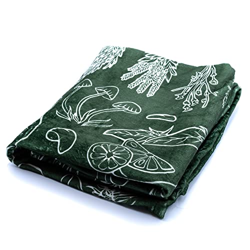 SpellCloth - Green Witch Blanket, Perfect for Witchy Gifts, Witchy Room Decor, Wiccan Decor, and Witch Stuff Like Witch Bedding, Witch Throw, and Tapestry for Bedroom