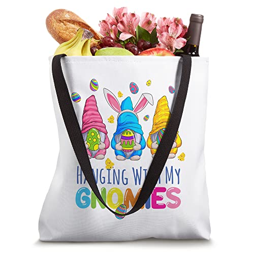 Hanging With My Gnomies Happy Bunny Gnome Easter Day Tote Bag