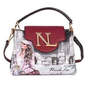 Nicole Lee Crossbody Shoulder Evening Bag Women - Colorful Snake Printed Vegan Leather Messenger Bag Strap Clutch Small Fashion Print (Sara is Soft but Strong)