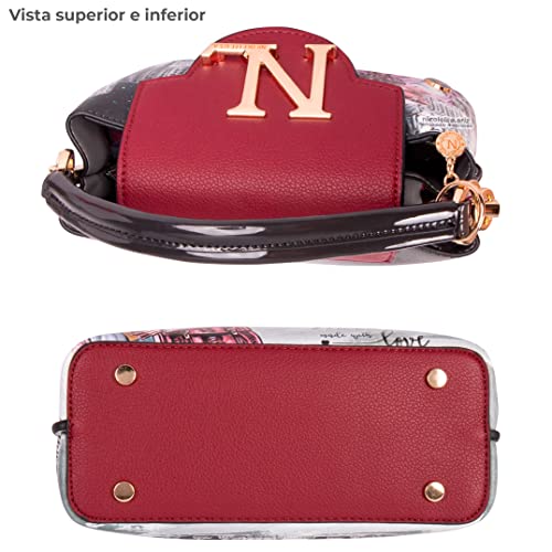 Nicole Lee Crossbody Shoulder Evening Bag Women - Colorful Snake Printed Vegan Leather Messenger Bag Strap Clutch Small Fashion Print (Sara is Soft but Strong)