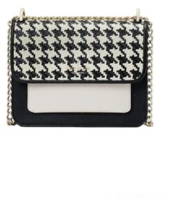 kate spade new york remi flap chain crossbody small (houndstooth)