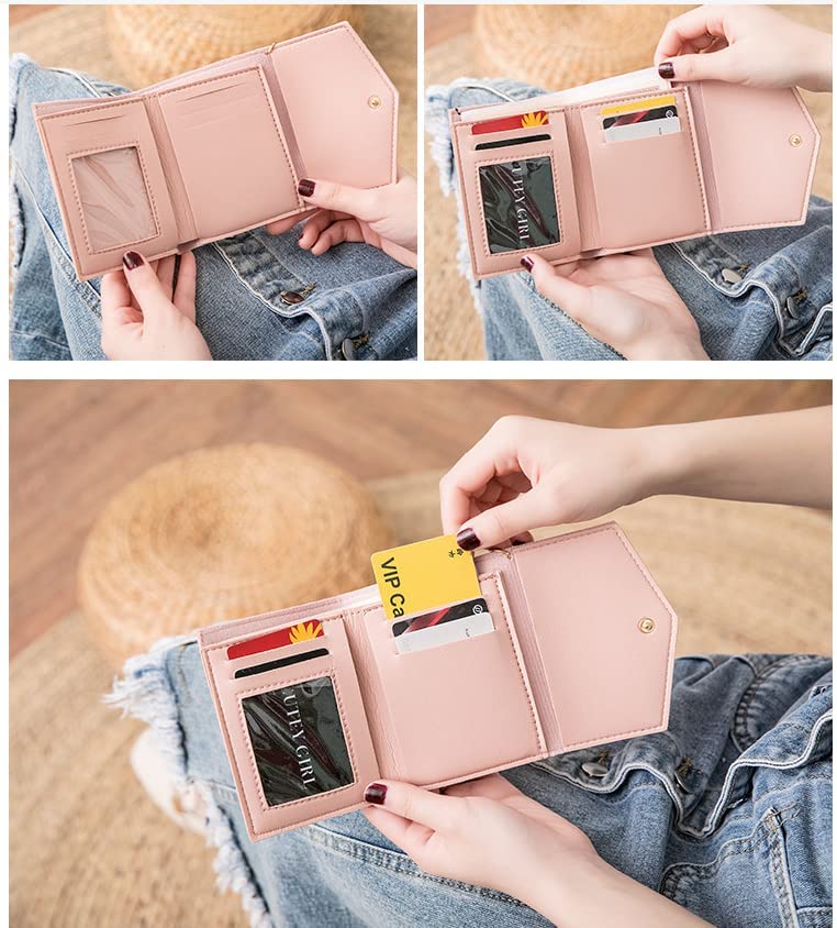 RFID Card Holder Wallet for Women Slim Wallets Bifold Multi Card Case Zipper Coin Purse