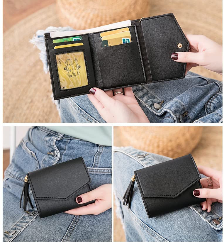 RFID Card Holder Wallet for Women Slim Wallets Bifold Multi Card Case Zipper Coin Purse