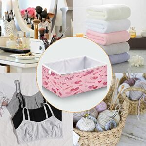 Kigai Valentine's Day Heart Storage Baskets, 16x11x7 in Collapsible Fabric Storage Bins Organizer Rectangular Storage Box for Shelves, Closets, Laundry, Nursery, Home Decor