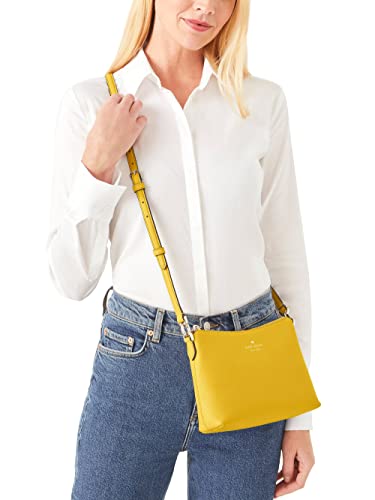 Kate Spade Bailey Textured Leather Crossbody Bag Purse Handbag (Sunflower Field)