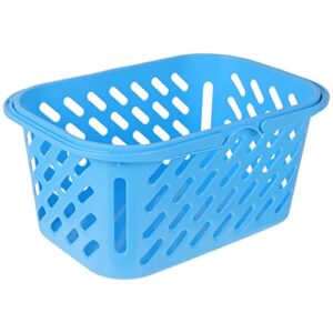 popetpop toy shopping cart plastic shopping basket with handle – 10l portable handheld storage basket organizer baskets for supermarket retail bookstore toy storage basket