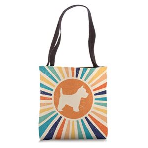 west highland white terrier wesit sun groovy dog mom dad 70′ tote bag