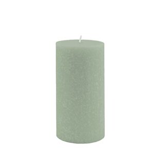 root candles timberline beeswax blend premium handcrafted unscented pillar candle, 3 x 6-inch, sage green
