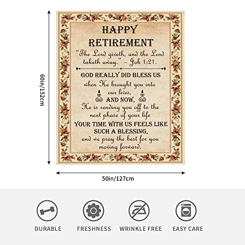 to Retirement Women Men Gifts, Retirement Blanket 60 x 50 Inches Retired Throw Blankets Flannel Blanket Retirement Gifts Lightweight Shaggy Blankets Home Decor for Nurse Coworker Bedding