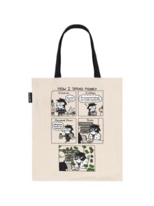 out of print sarah’s scribbles: how i spend money tote bag