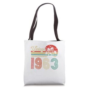 60th birthday gift vintage 1963 men women 60 years old tote bag