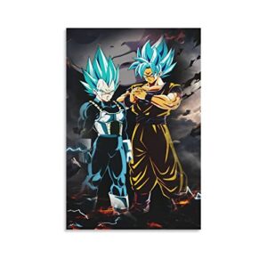 how fit anime vegeta poster prints on canvas decoration room decor posters unframe 12x18inch(30x45cm)