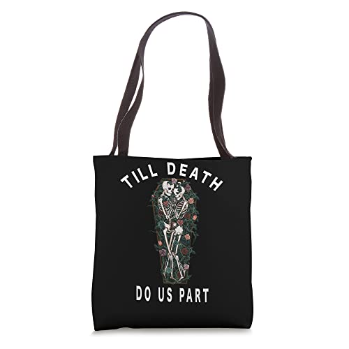 Till Death Do Us Part Skeleton Couple Valentines Day Tote Bag